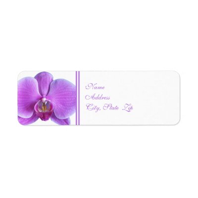 Wedding Return Address Label -- Wedding Orchid