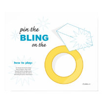 * wedding RING * bridal shower game posters