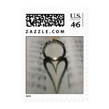 Wedding Ring Heart Postage