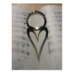 Wedding Ring Heart Shadow Post Card