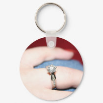Wedding Ring Keychain -Customizable