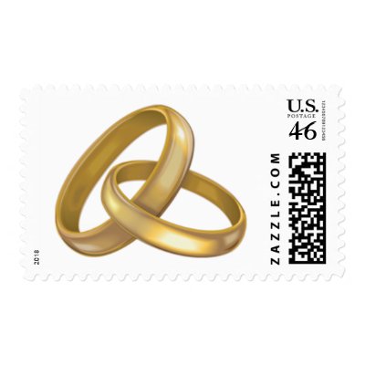 Wedding Ring Postage Stamp