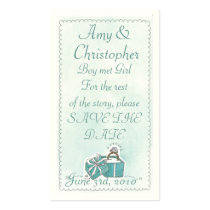 Wedding Ring Save the Date Profile Card business cards