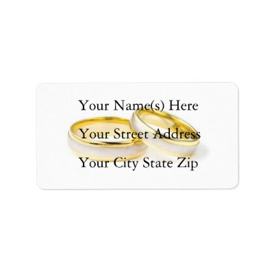 Wedding Rings Address Label