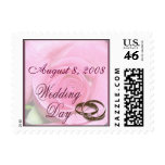 Wedding rings and rose stamps