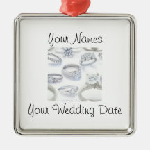 Wedding Rings Christmas Ornament