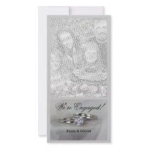 Wedding Rings Engagement Announcement photo cards by loraseverson Wedding Rings Engagement Announcement photo cards