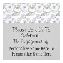 Wedding Rings Engagement Party invitations