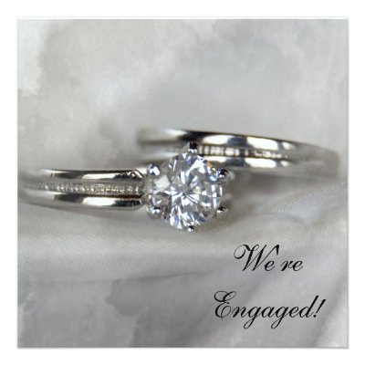Wedding Rings Engagement Party Invitation