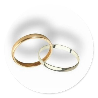 Wedding Rings...Envelope Seals Round Sticker by MyDreamWedding
