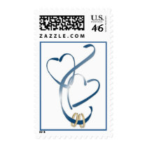 Wedding rings & hearts postage postage by wedding_tshirts Wedding rings & hearts postage postage