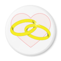 Wedding Rings Fridge Magnets