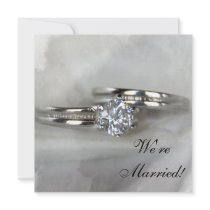 Wedding Rings Marriage Announcement invitations by loraseverson Wedding Rings Marriage Announcement invitations