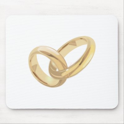 Wedding rings mouse pads