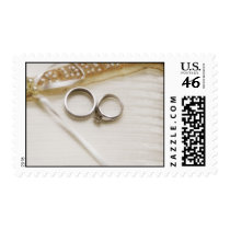 Wedding Rings Postage Stamp by thehatch Wedding Rings Postage Stamp