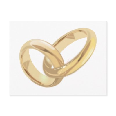 Wedding rings post cards