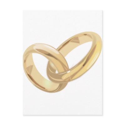 Wedding rings postcard