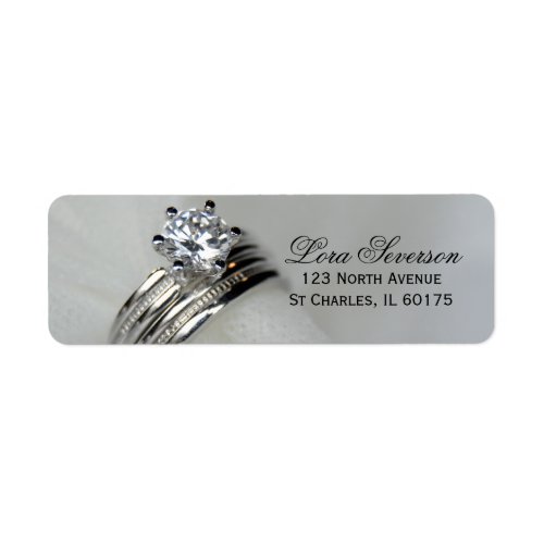 Wedding Rings Return Address Label label