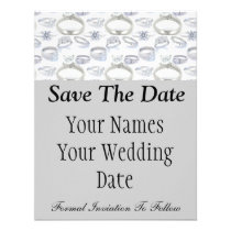 Wedding Rings Save the Date invitations