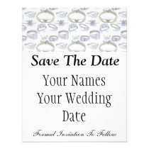 Wedding Rings Save the Date invitations