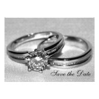 Wedding Rings Save the Date Announcement