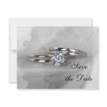 Wedding Rings Save the Date Announcement invitations by loraseverson Wedding Rings Save the Date Announcement invitations
