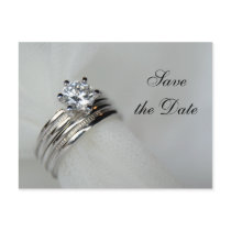 Wedding Rings Save the Date postcards by loraseverson Wedding Rings Save the Date postcards