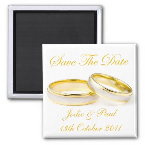 Wedding Rings Save The Date - Wedding Engagament magnet