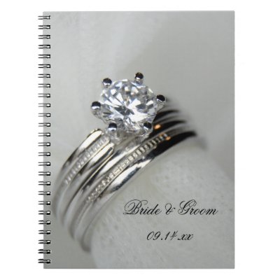 Wedding Rings Spiral Notebook by loraseverson