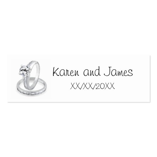 Wedding Rings Tag Business Card Templates (back side)