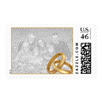 Wedding Rings Template Postage Stamps by SweetRascal