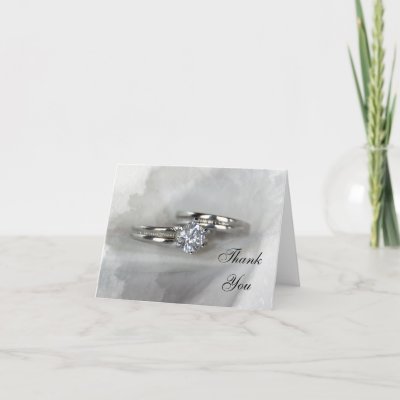 thank you notes for wedding. Wedding Rings Thank You Note