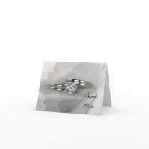 Wedding Rings Thank You Note cards