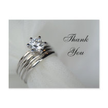 Wedding Rings Thank You postcards by loraseverson Wedding Rings Thank You postcards