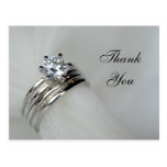 Wedding Rings Thank You Postcard