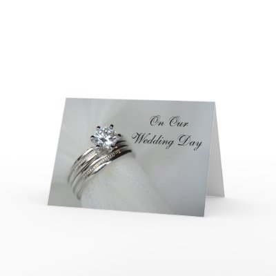 Wedding Gift Card Messages on Wedding Rings Wedding Day Card From Zazzle Com