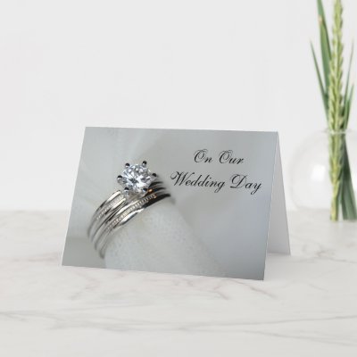Wedding Rings Wedding Day Card by loraseverson