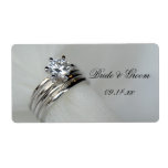 Wedding Rings Wedding Stickers Personalized Shipping Label