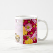 Wedding Rings & Wild Flower Mat (1) mugs by bridalbydesign Wedding Rings & Wild Flower Mat (1) mugs
