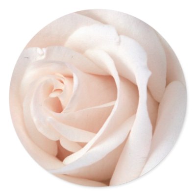 Wedding Rose Round Stickers