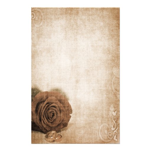 Wedding Rose Vintage Personalized Stationery