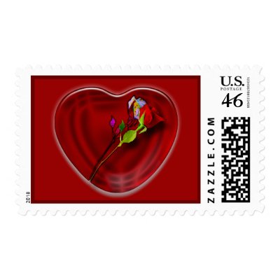 Wedding Roses Postage Stamp