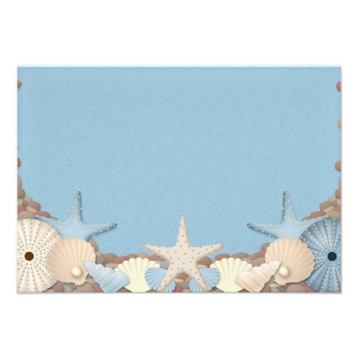 Wedding RSVP Beautiful Tropical Beach Shells Custom Announcements