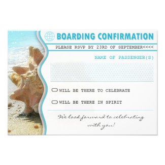 wedding RSVP boarding pass tickets Personalized Announcement