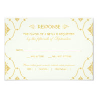 Wedding RSVP Card | Art Deco Style Personalized Announcements