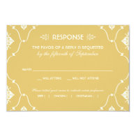 Wedding RSVP Card | Art Deco Style Personalized Invitations