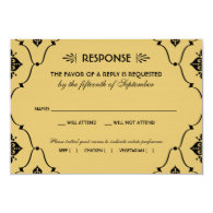 Wedding RSVP Card | Art Deco Style Invites
