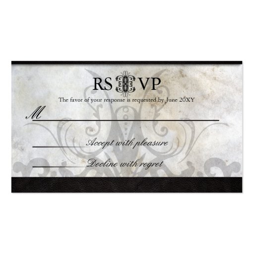 Wedding RSVP Card-Celtic Gaelic Knot Wedding Business Card Template (front side)