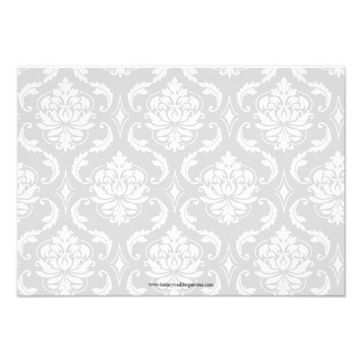 Wedding RSVP Card Damask Pink Monogram Personalized Announcements