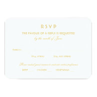 Wedding RSVP Card | Gold Vintage Glamour Announcement